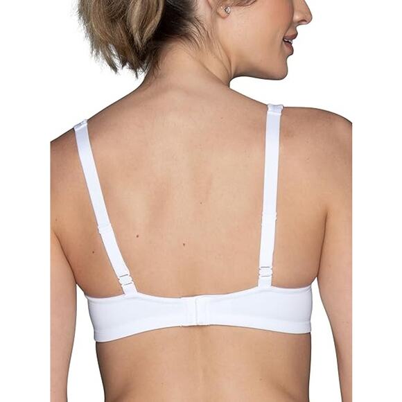 New Vanity Fair Womens White 36B 2-Way Convertible Strap Full Coverage Bra - Picture 3 of 6